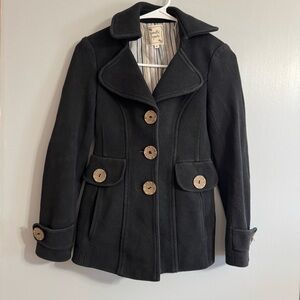 Nanette Lepore Black Peacoat Size XS